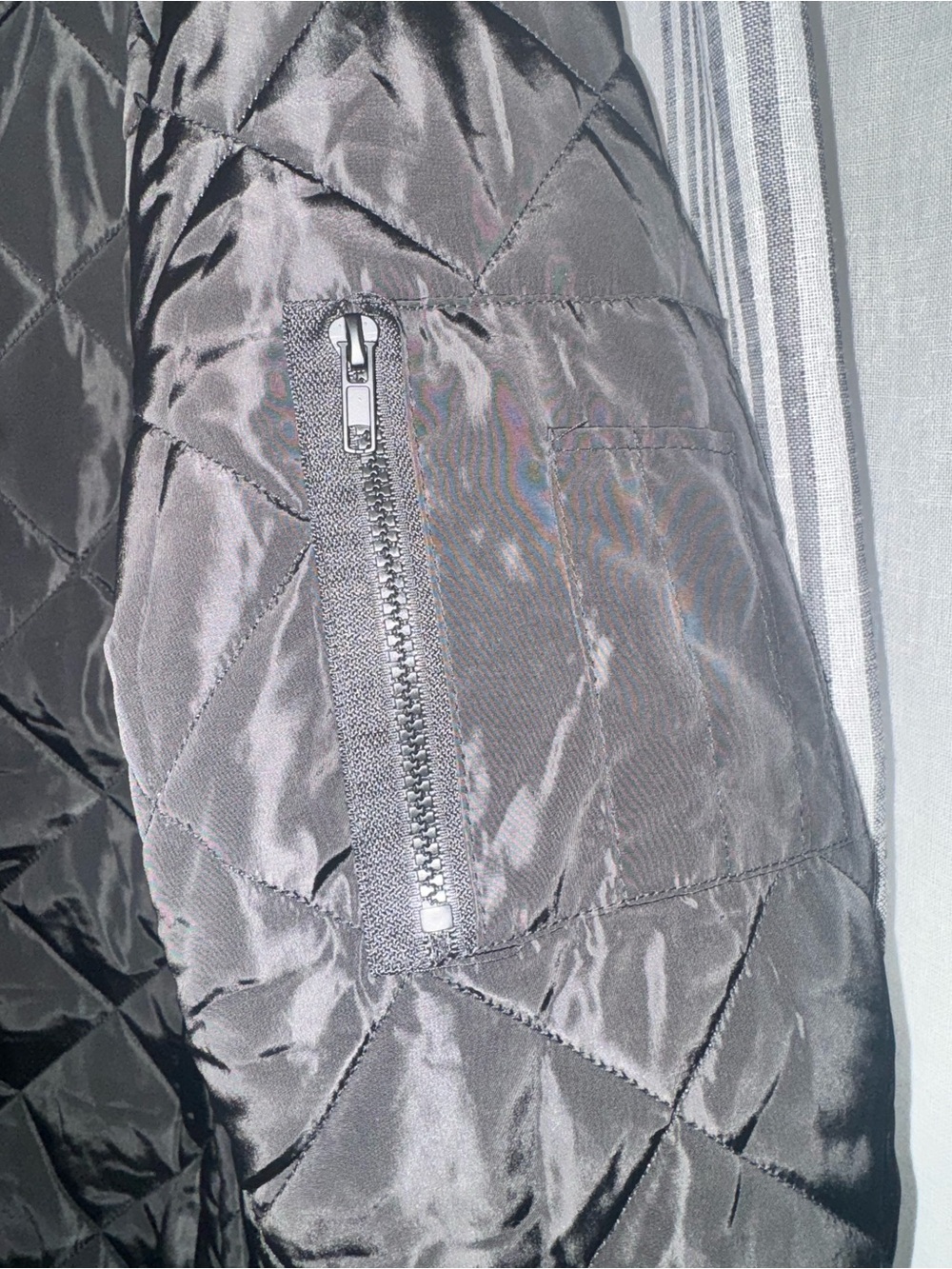 NWT Men's Quilted Bomber Jacket - Black SIZE XXL - Picture 6 of 8